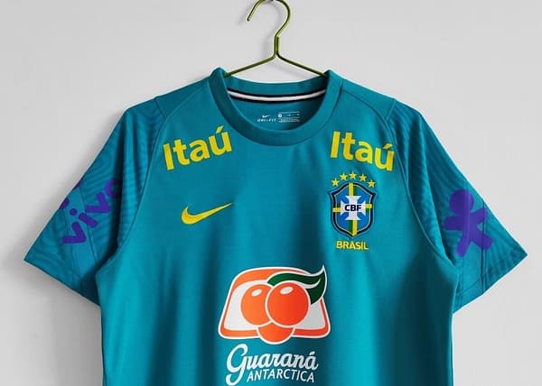Retro 2021 Brazil Blue Training Jersey - Image 10