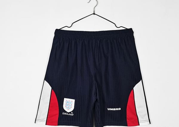 Retro 1998 England Home Shorts Soccer Jersey