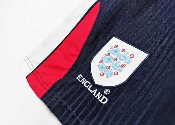 Retro 1998 England Home Shorts Soccer Jersey - Image 2