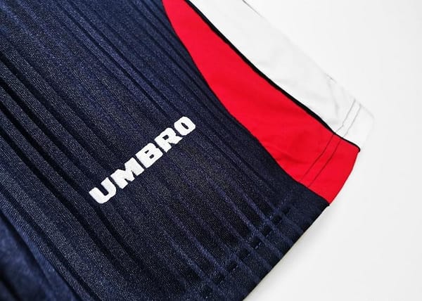 Retro 1998 England Home Shorts Soccer Jersey - Image 3