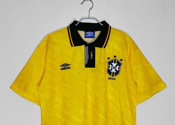 Retro 1991/93 Brazil Home Soccer Jersey - Image 10