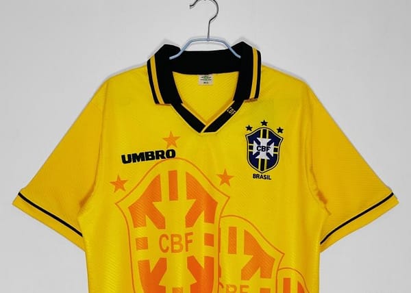 Retro 1993/94 Brazil Home Soccer Jersey - Image 9