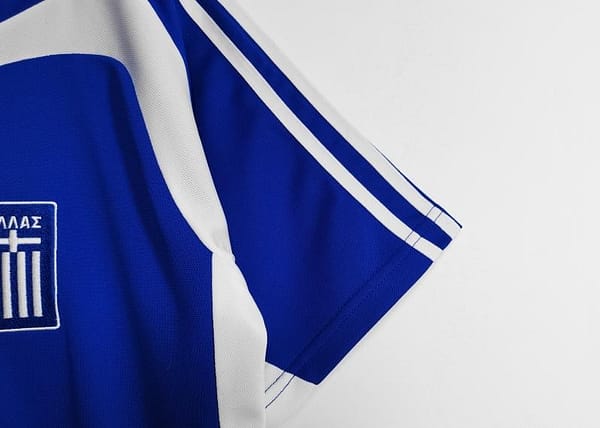 Retro 2004 Greece Home Soccer Jersey - Image 6