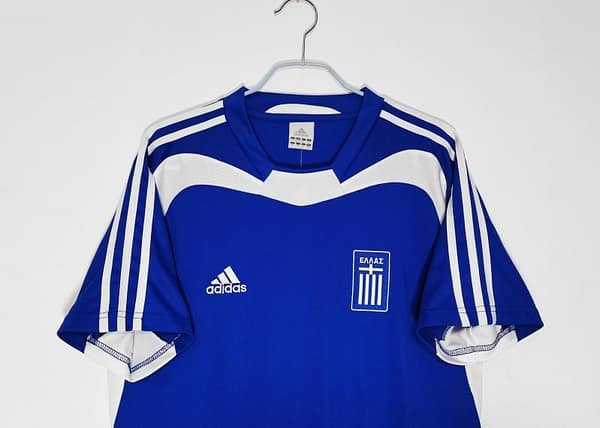 Retro 2004 Greece Home Soccer Jersey - Image 10