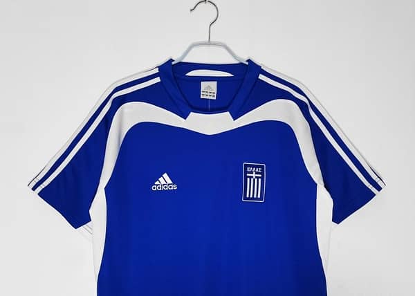 Retro 2004 Greece Home Soccer Jersey - Image 11