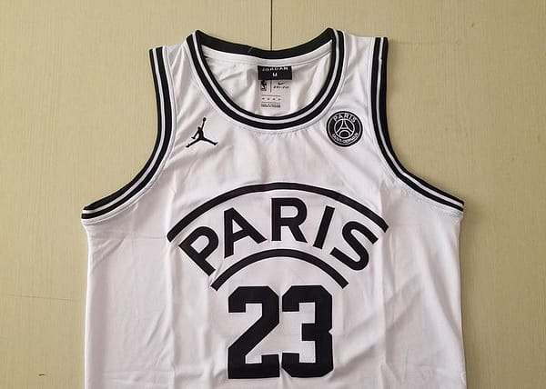 PSG Michael Jordan White Basketball Jerseys - Image 2