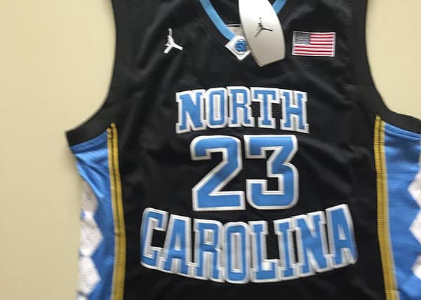 Michael Jordan 23 North Carolina College Basketball Jersey With AJ Logo - Image 3
