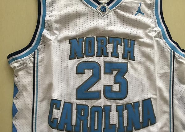 Michael Jordan 23 North Carolina College Basketball Jersey With AJ Logo - Image 4