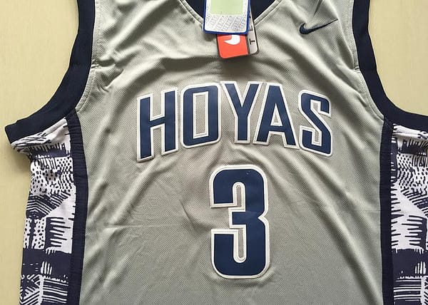Allen Iverson 3 Hoyas College Gray Basketball Jersey - Image 3