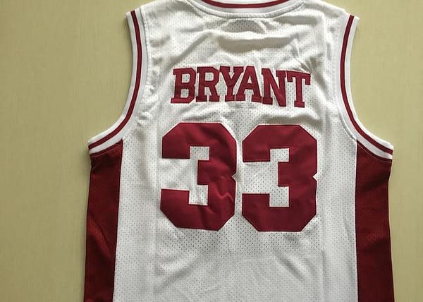 Kobe Bryant 33 Lower Merion High School White Basketball Jersey - Image 2