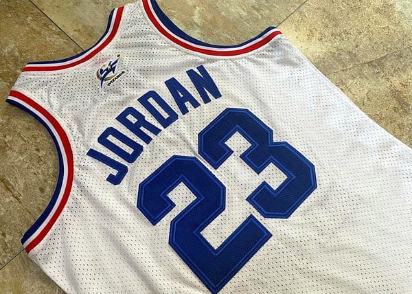 Men's Michael Jordan White Retro Classic Team Jersey - Image 5