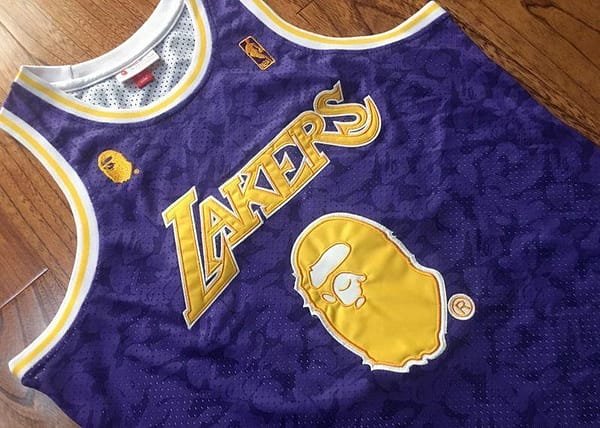Men's BAPE Blue Retro Classic Team Jersey - Image 10
