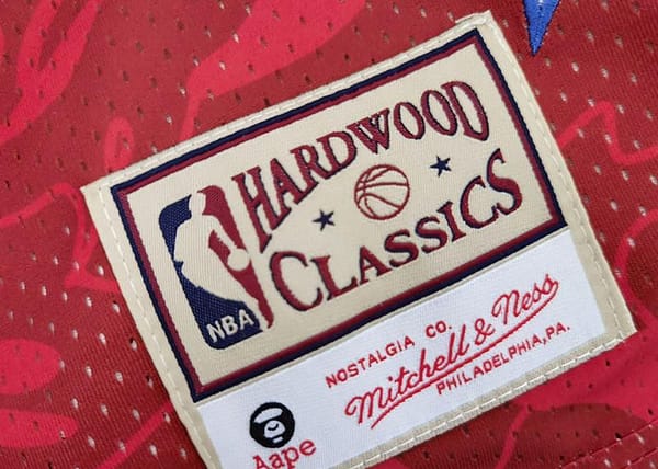 Men's AAPE Red Retro Classic Team Jersey - Image 2