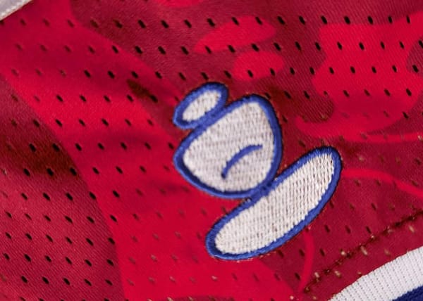 Men's AAPE Red Retro Classic Team Jersey - Image 4