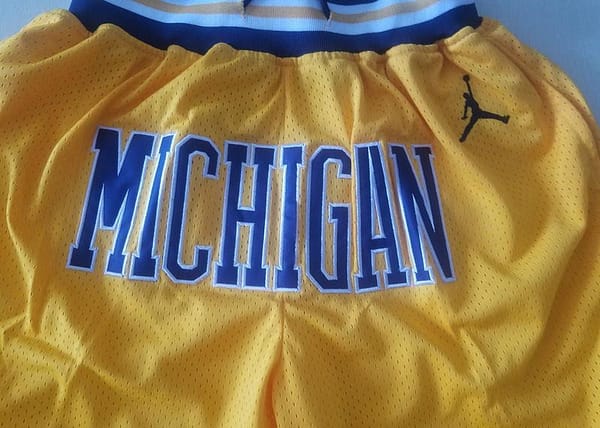 Michigan State College Navy Blue Basketball Shorts - Image 2