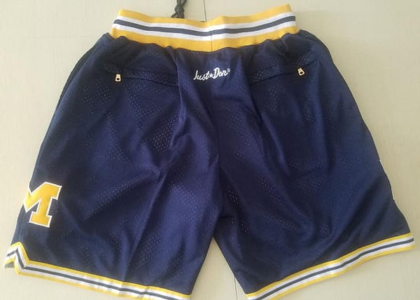 Michigan State College Navy Blue Basketball Shorts - Image 3