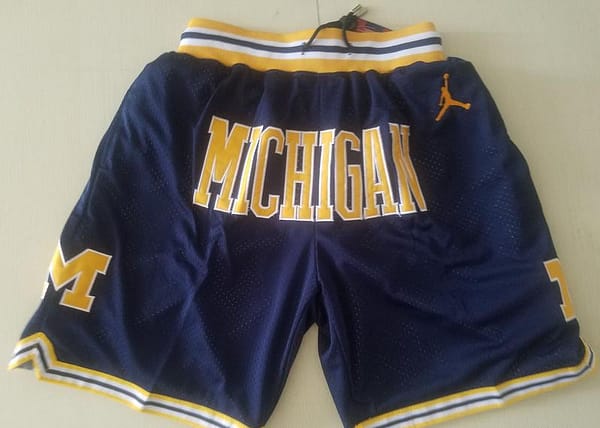 Michigan State College Navy Blue Basketball Shorts