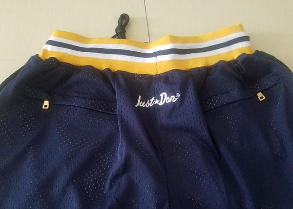 Michigan State College Navy Blue Basketball Shorts - Image 4