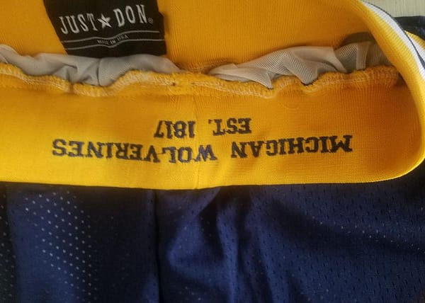 Michigan State College Navy Blue Basketball Shorts - Image 7