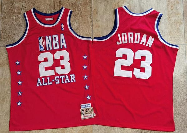 Men's Michael Jordan Red Retro Classic Team Jersey