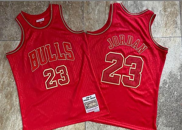 Men's Michael Jordan Red Retro Classic Team Jersey