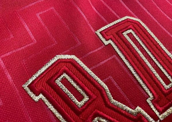 Men's Michael Jordan Red Retro Classic Team Jersey - Image 3