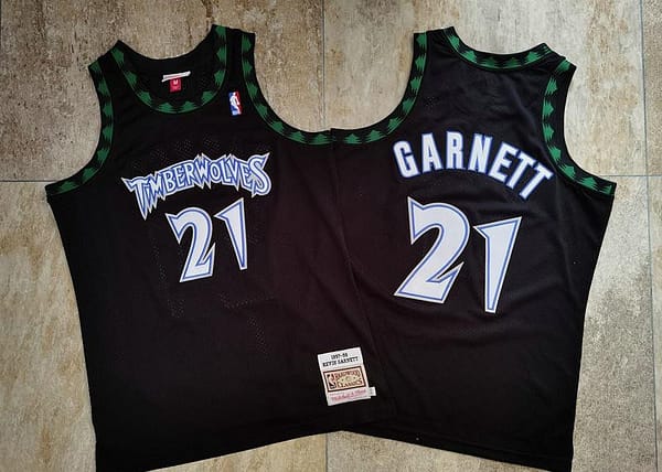 Men's Kevin Garnett Black Retro Classic Team Jersey