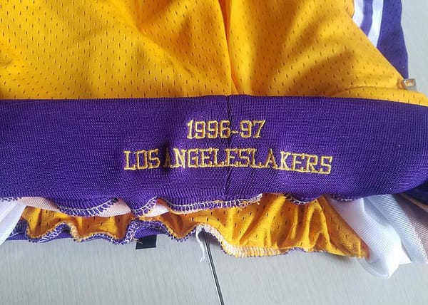 Los Angeles 1996-97 Retro Classics Basketball Club Shorts - Image 8
