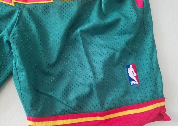 Seattle 1995-96 Throwback Classics Basketball Team Shorts - Image 6