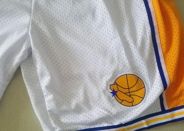 Golden State 1995-96 Throwback Classics Basketball Team Shorts - Image 3