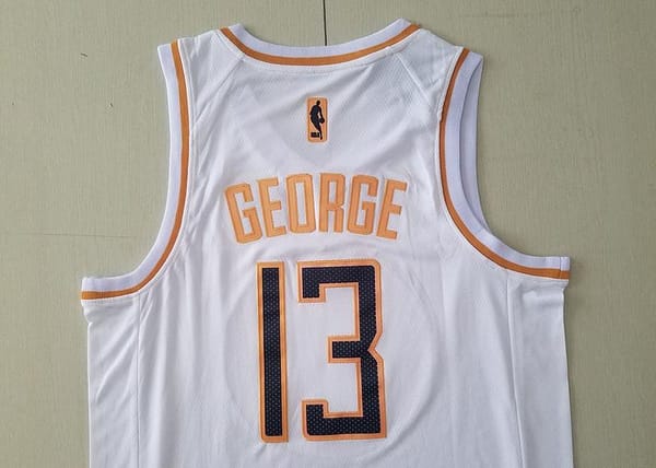 Paul George 13 White Golden Edition Jersey - Image 8