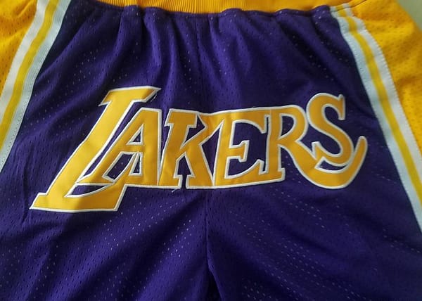 Los Angeles 1996-97 Retro Classics Basketball Club Shorts - Image 2