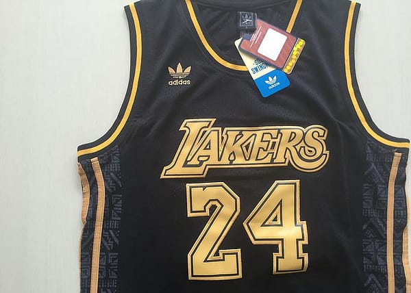 Kobe Bryant 24 Black Golden Edition Jersey - Image 4