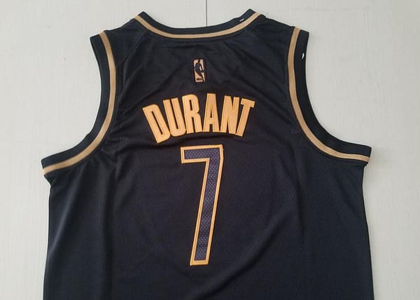 Kevin Durant 7 Black Golden Edition Jersey - Image 5