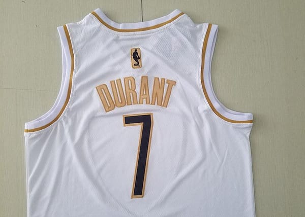 Kevin Durant 7 White Golden Edition Jersey - Image 5