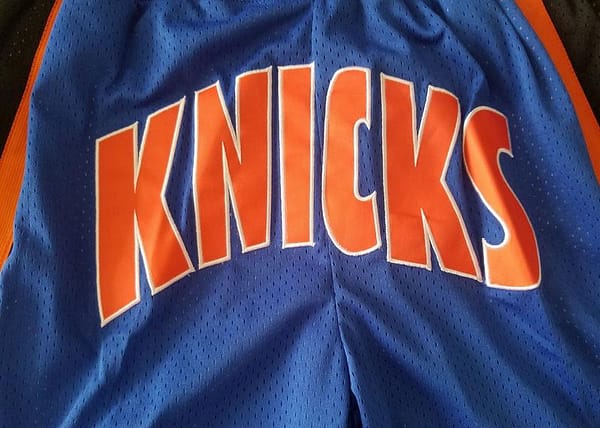 New York 1996-97 Throwback Classics Basketball Team Shorts - Image 2