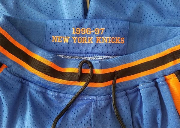 New York 1996-97 Throwback Classics Basketball Team Shorts - Image 5