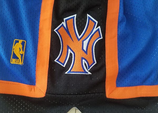 New York 1996-97 Throwback Classics Basketball Team Shorts - Image 7