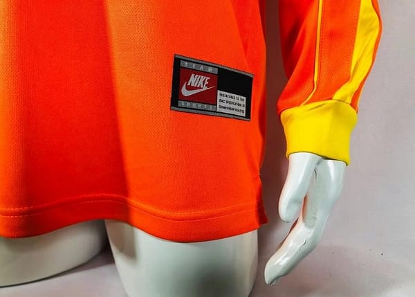 Retro 1998 Brazil Goalkeeper Orange Jersey - Image 2