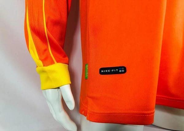 Retro 1998 Brazil Goalkeeper Orange Jersey - Image 5