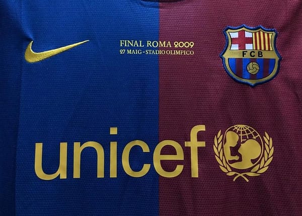 Retro 08/09 Barcelona Home Champions Version Soccer Jersey - Image 6