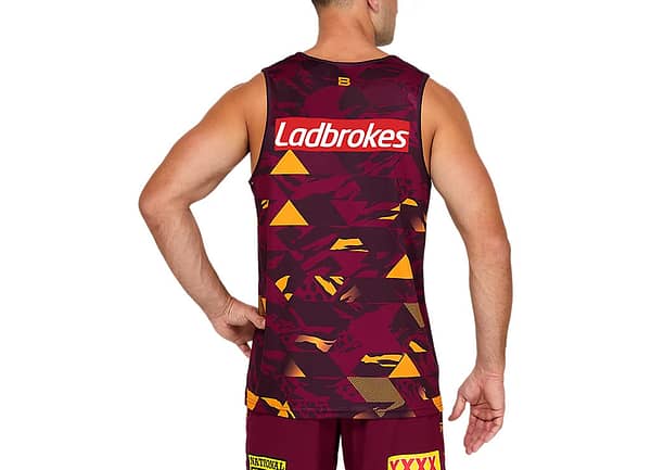 Brisbane Broncos 2021 Men's Training Rugby Singlet - Image 4