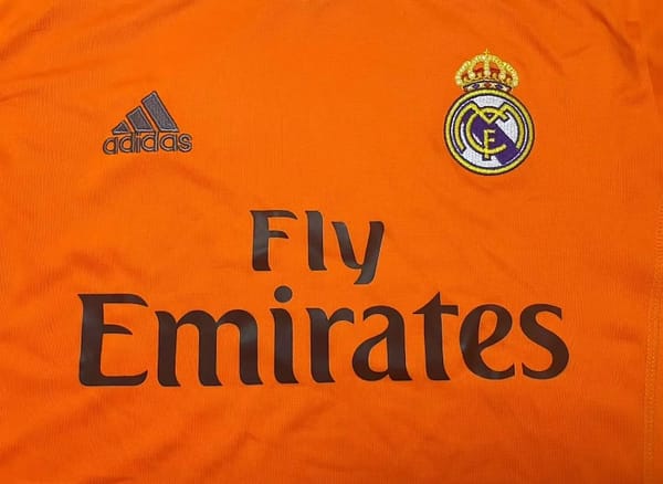 Retro 13/14 Real Madrid Third Orange Jersey Worn By Ronaldo - Image 3