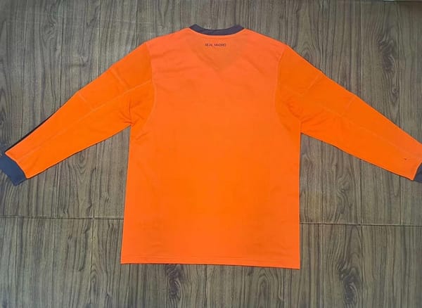 Retro 13/14 Real Madrid Third Orange Long Sleeve Jersey Worn By Ronaldo - Image 7
