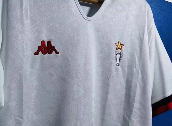 Retro 88/89 AC Miilan Away White Jersey - Image 3