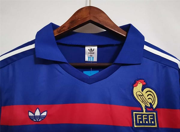 Retro 1984 France Home Soccer Jersey - Image 7