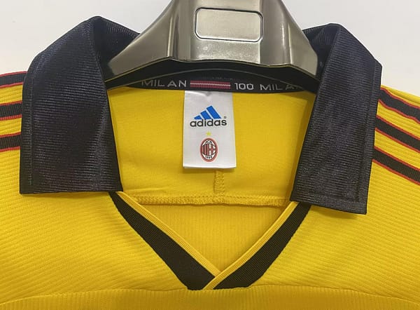 Retro 99/00 AC Milan Away Yellow Jersey - Image 5