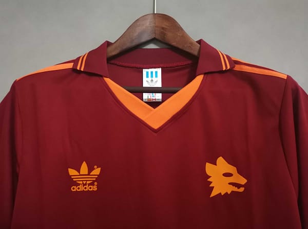 Retro 92/94 AS Roma Home Jersey - Image 4