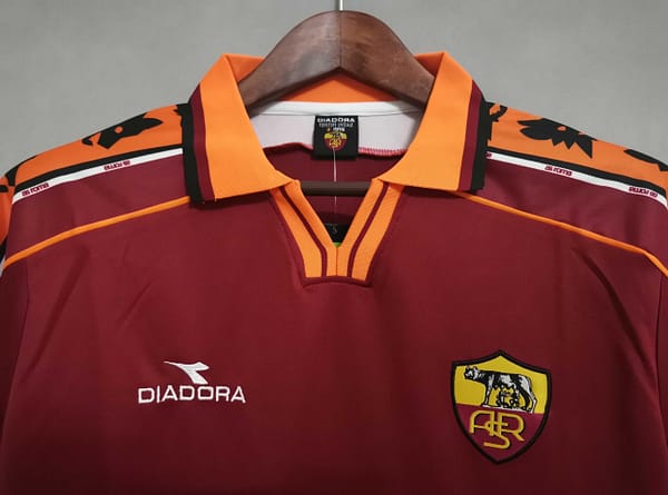 Retro 98 99 AS Roma Home Jersey - Image 4