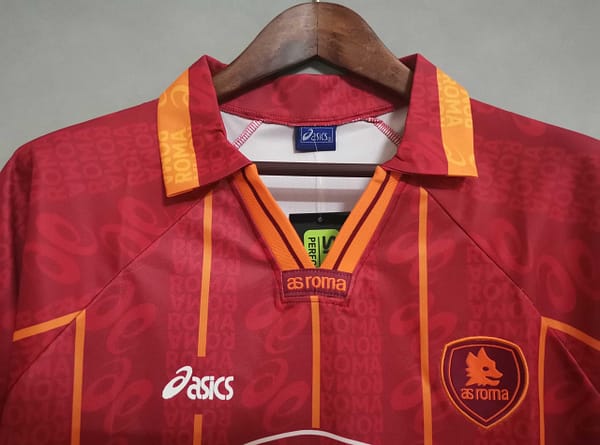 Retro 96 97 AS Roma Home Jersey - Image 4